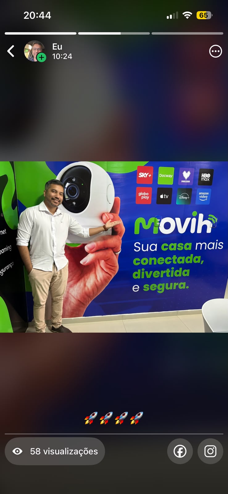 Avelar Pinheiro na sede da Movih Telecom